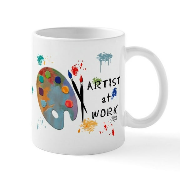 CafePress - Artist At Work Mug - 11 oz Ceramic Mug - Novelty Coffee Tea Cup