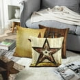 thumbnail image 5 of Set of 4 Throw Pillow Covers Rustic Country Western Star Barn Wooden Cabin West Primitive Decorative Pillow Cases Home Decor Square 20x20 Inches Pillowcases, 5 of 6