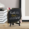 thumbnail image 4 of Faith Is Not Hoping God Can It's Knowing He Will 5"x 5" Square Table Sign With Acrylic Easel | Religious Home Decor, 4 of 9
