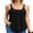 Black, variant on Charmo Women's Summer Spaghetti Tank Top Blouse Basic Tops Scoop Neck Undershirts Built-in Bra