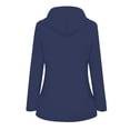 thumbnail image 2 of Women Solid Rain Jacket Outdoor Plus Size Waterproof Hooded Raincoat Windproof, 2 of 2