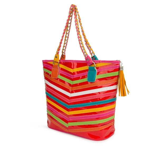 Women's Harmony Stripe Design Tote Bag
