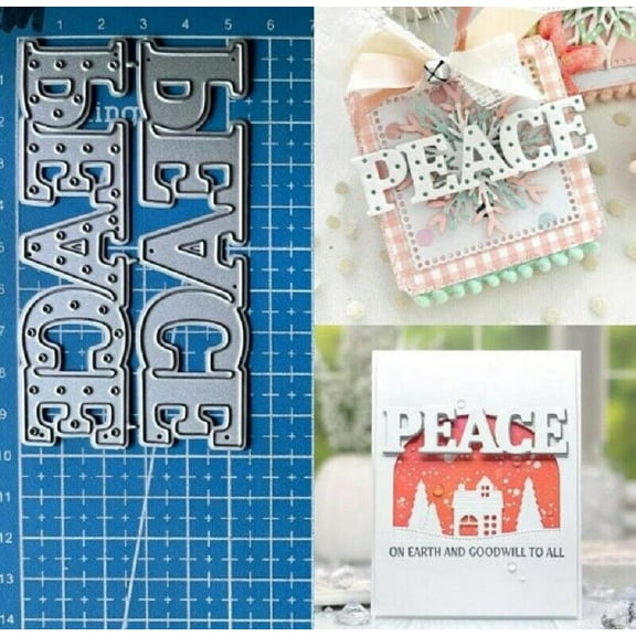 Metal Cutting Dies Peace Letter Scrapbooking Embossing Paper Card Crafts Stencil