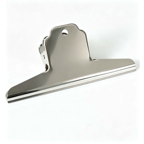 7.09" Large Square Bull Paper Clip, 1 Pack Metal File Money Binder Clip Clamps for Home Office Classroom Supplies(A)