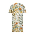 thumbnail image 4 of Viikei Summer Dresses for Juniors,Plus Size Dress for Women V Neck Summer Printing Sundresses Knee Short Sleeve with Pockets Multicolor XXXXL, 4 of 5