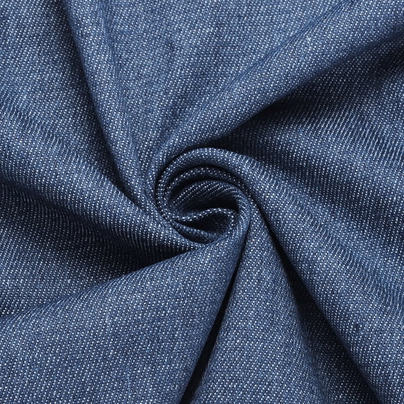 Uxcell 145cm Width Denim Fabric Stretch Cotton Denim for DIY 2 Yard Length Blue