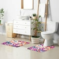 thumbnail image 6 of Yayeee Bath Rug for Bathroom Floor Non Slip Rectangle Fluffy Soft Absorbent Mat, 16"x24", Purple Colorful Circles, 6 of 7