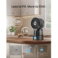thumbnail image 5 of DREO TurboCool Misting Fan 516S, 150°+30° Omni-directional Oscillating Smart Cooling Fans that Blow Cold Air, 26 ft/s, Ultrafine Mist, 20dB, 1.3L, 6 Speeds 2 Modes, Remote & APP Control, Indoor, Grey, 5 of 8