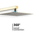 thumbnail image 4 of Brushed Gold shower system 12 inch Brass Bathroom Deluxe rain mixed shower combination set wall mounted rain shower head system shower faucet, 4 of 6