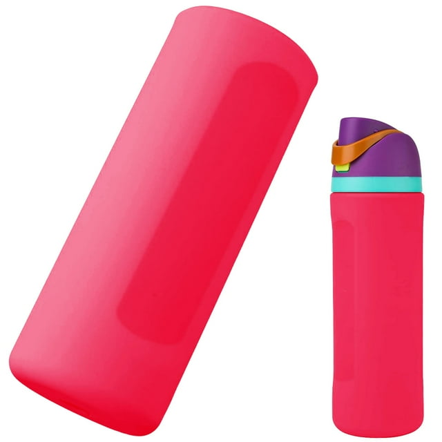 Silicone Water Bottle Boot For 24oz Full Wrap Anti Sliding Bottom Protective Sleeve Case Compatible With FreeSip Water Bottle Gift For Protector Cover Accessory Celebrat Valentine decorations outdoor