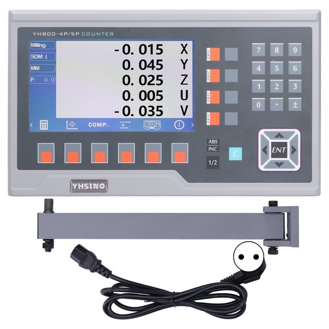 Lathe Machines LCD Linear Encoder Digital Readout Display 5 Axes for Milling 15W AC 80~260VEU Plug