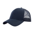 thumbnail image 2 of XIAOCHA Men's Solid Trucker Cap Breathable Sun Protection Outdoor Mesh Cap,Navy, 2 of 5