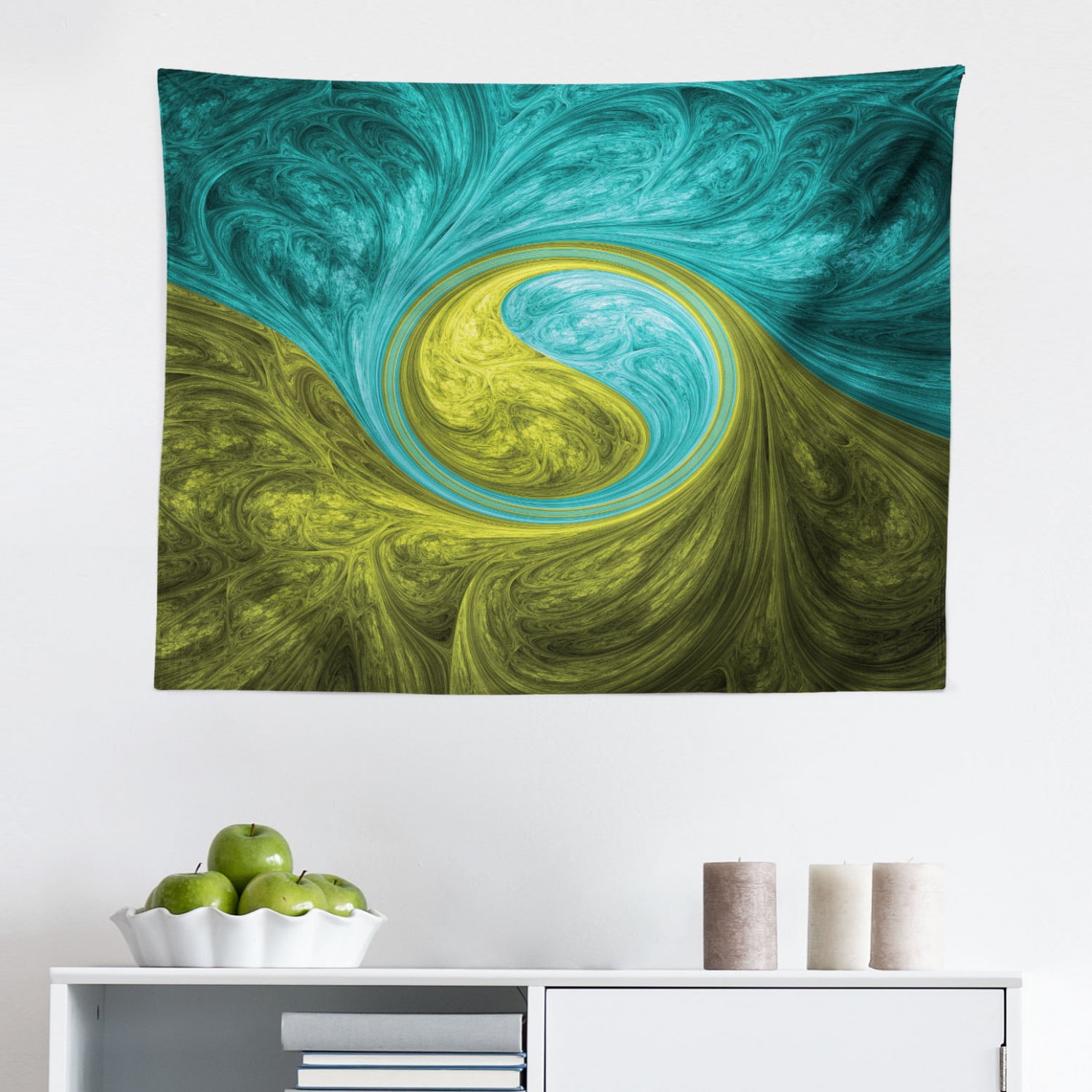 Spires Tapestry, Abstract Circular Element with Interlace Spinning ...