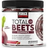 Total Beets Gummies Beet Supplement with Beet Powder, Beet Superfood with Nitrates, Great-Tasting Beet Chewables for Heart-Healthy Energy, Antioxidant Support, and More, Force Factor, 60 Gummies