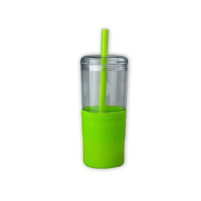 Kole Imports HC39924 21 oz Keep Cool Lime Green Tumbler with Straw