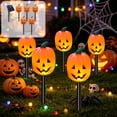 thumbnail image 2 of Halloween Solar Pumpkin Spectre Garden Lights Plastic Stake 10.8 in 8 Modes & Waterproof for Outdoor Courtyard Garden Yard Walkway Yard Patio Decor by MPOISVA, 2 of 9