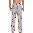 thumbnail image 4 of FREEAMG Rainbow Panda Pajama Pants for Men, Men's Separate Bottoms, Pure Cotton Comfortable Lounge Pants（139）, 4 of 7