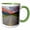 Green/White, variant on 3drose, Usa, Montana, Glacier Np, Going-to-the-sun Road, St Mary Lake, Sunrise, 11oz Two-tone Red Mug