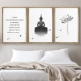 thumbnail image 2 of IDEA4WALL Framed Canvas Print Wall Art Set Buddha Lotus Motivational Saying Typography Nature Cultural Modern Art Contemporary Decorative for Living Room, Bedroom, Office - 16"x24"x3 Natural, 2 of 5