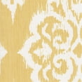 thumbnail image 3 of Wooden Dining Chair with Damask Print Fabric Upholstery, Yellow and Cream, Set of Two- Saltoro Sherpi, 3 of 14