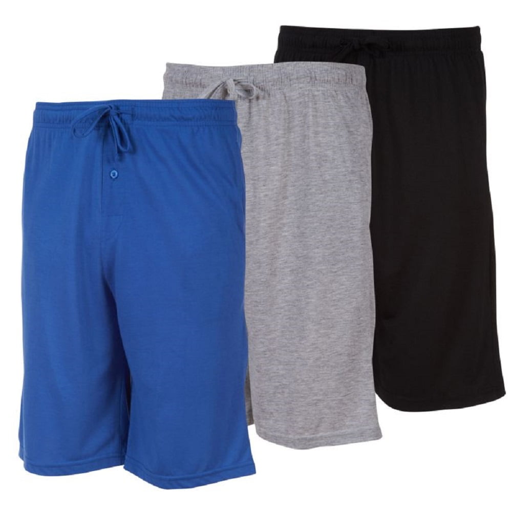 Daresay Mens Sleep Shorts, Mens Knit Short with Pockets and Adjustable