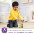 thumbnail image 2 of Melissa & Doug First Play Wooden Animal Stacking Cars (3 pcs), 2 of 9