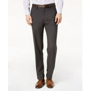 Kenneth Cole Reaction Mens Modern fit Dress Pants 34 / 34 Grey Solid Stretch