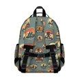 thumbnail image 3 of Bigfoot and Badge Blue Pattern Cute School Backpack Bag for School with Padded Back and Adjustable Shoulder Straps 15.25"x11.5"x5.25", 3 of 5