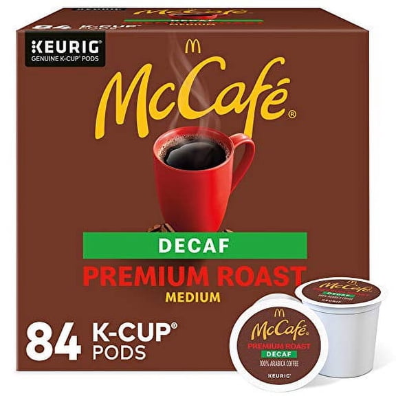 McCafe Decaf Premium Medium .. .. Roast K-Cup Coffee .. Pods .. 84 Count ..