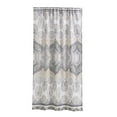 thumbnail image 2 of Levtex Home - Trevino - Window Panel with Rod Pocket - One Curtain Panel 84 inch Length - Ogee - Charcoal, Grey, Taupe - 100% Cotton - Lined, 2 of 3