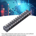 thumbnail image 4 of Terminal Strip Dual Rows High Current Screw Terminal Block with Cover for Power Distribution System 60A 600V 12 Position (6012), 4 of 5