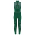thumbnail image 3 of iiniim Kids Girls Shiny Full Body Unitard Rhinestone One Piece Leotard Sleeveless Gymnastics Dancewear Green 12, 3 of 7