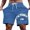 b-346Blue1424, variant on Men Casual Shorts Everyday Stylish Letter Print Comfortable Fit For Active Summer Outings And Relaxation Outdoor Male Comfort Bottoms