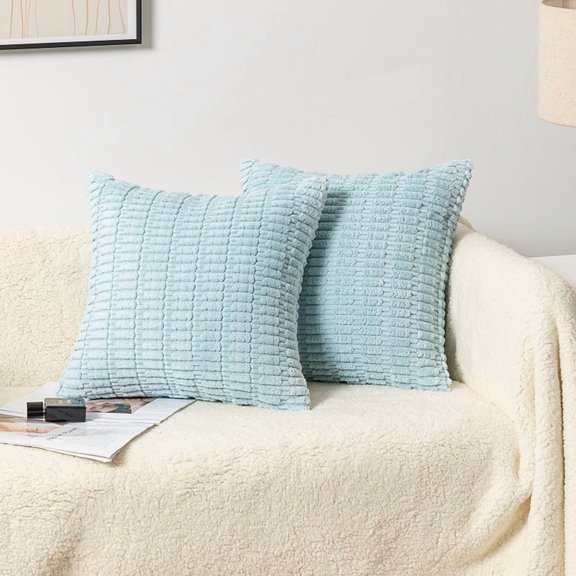 XmhyTop Sofa Throw Pillows 1 Pack, 30*50CM Light blue - Pillows Plush Cover & PP Cotton Filling, Soft Throw Pillows for Home Decor.