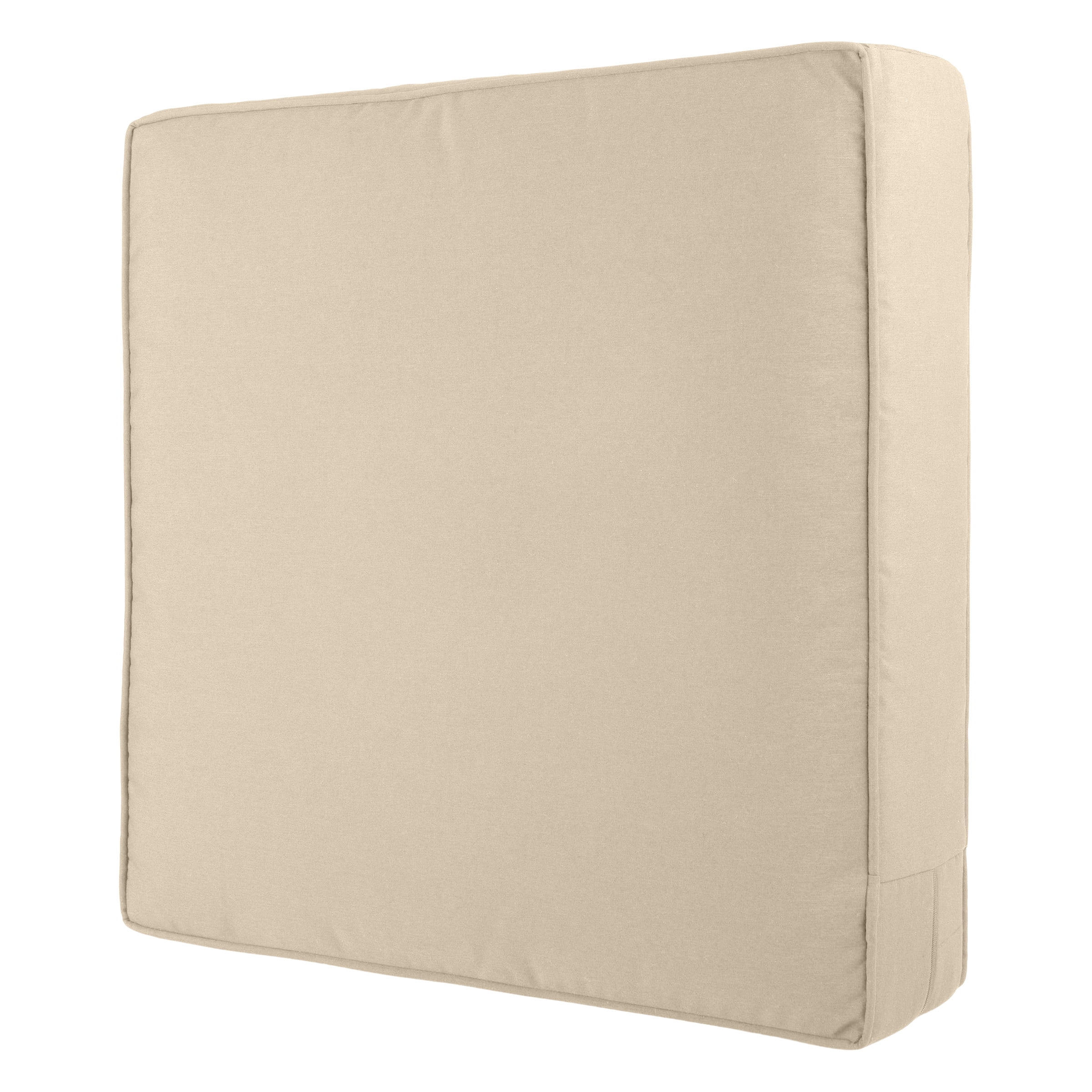 Lavish Home 24x24 Outdoor Patio Chair Cushion with Sun and Water-Resistant Removable Cover (Beige)