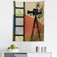 thumbnail image 1 of Movie Theater Tapestry, Abstract Retro Style Colorful Composition with Projection and Strip Border, Fabric Wall Hanging Decor for Bedroom Living Room Dorm, 5 Sizes, Multicolor, by Ambesonne, 1 of 1