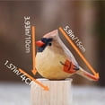 thumbnail image 5 of Small Carved Wooden Northern Cardinal Figurines, Handmade Female Cardinal 3.9inch Birds Craft Set, Cute Couple Birds Statues Home Decor Art Carving Work, 5 of 5