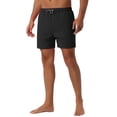 thumbnail image 4 of Pantalones cortos de baño INSPIRE CHIC para hombre con cintura con cordón, bolsillos laterales y forro de malla 34 Negro, 4 of 5