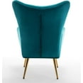 thumbnail image 4 of US Pride Furniture  Mid-Century Velvet Accent Armchair for Living Room Bedroom or Home Office Button-Tufted Wingback Design with Gold Flared Legs Dark Teal, 4 of 4