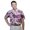 Stone/Plum, variant on Monterey Club Men's Hawaiian Texture Print Golf Polo Shirt #1579