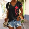 thumbnail image 2 of Womens T Shirts Day Graphic Short Sleeve Canadian National Travel Sport Shirts For Women Size XXL, 2 of 5