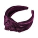 thumbnail image 1 of Bandas anchas anudadas brillantes para la cabeza, diadema para mujer, aro para el cabello, púrpura, 1 of 7
