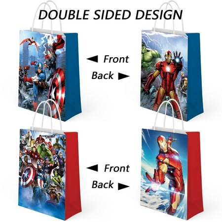 Marvel Superhero Spider-Man Gift Bag, Birthday Party Ornament Gift Bag, Candy Bag