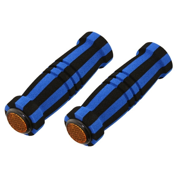 Foam Grips Black/Blue. Bike grips, bicycle grips, bmx grips, lowrider grips, beach cruiser grips, mountain bike grips