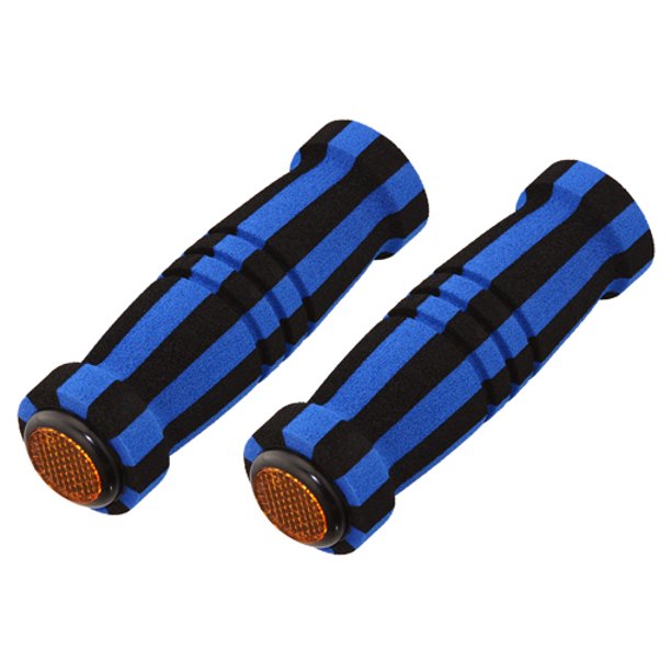 Foam Grips Black/Blue. Bike grips, bicycle grips, bmx grips, lowrider