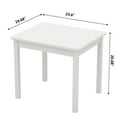 thumbnail image 5 of Kid's Play Table Home Wood Square Meal Table for Children Room, Snow White, 5 of 7