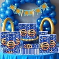 thumbnail image 2 of Happy Birthday Party Favor Bags with Gold & Red Accents - Festive Blue Themed Set for Celebration Decor & Guest Gifts, 2 of 7
