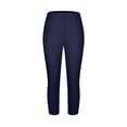 thumbnail image 6 of Stamzod Workout Leggings Summer Solid Color Elastic Waist Gym Leggings Casual Slim Fit Plus Size Yoga Capri Leggings for Women Dark Blue XXXL, 6 of 7