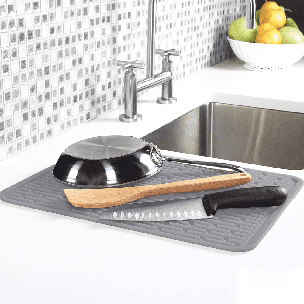 LWITHSZG Silicone Dish Drying Mat for Kitchen Counter, Slip