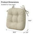 thumbnail image 6 of Shinnwa Chair Cushions 3.5" Thick Tufted Memory Foam Kitchen Chair Cushions Set of 4 Dual-layer Indoor Seat Cushions, 16.5" X 16.5", Non-Slip, Beige, 6 of 6